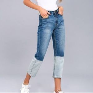 Lulu’s EVIDNT Malibu Blue Dip Dyed Jeans.